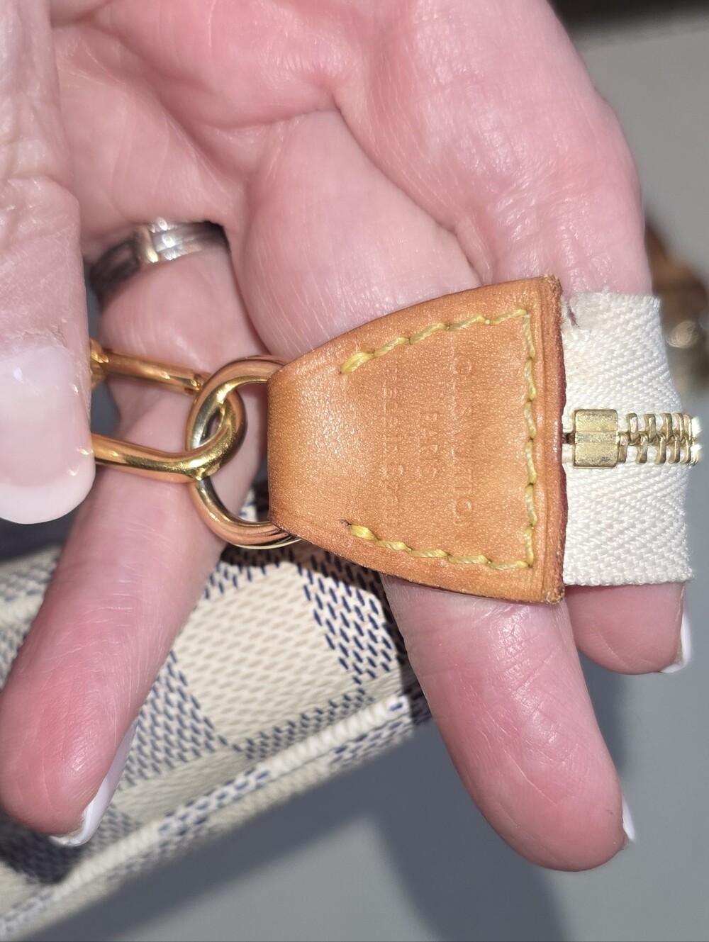 2013 NM LOUIS VUITTON AZUR POCHETTE ACCESSOIRIES CA0183 EXCELLENT - Picture 11 of 16